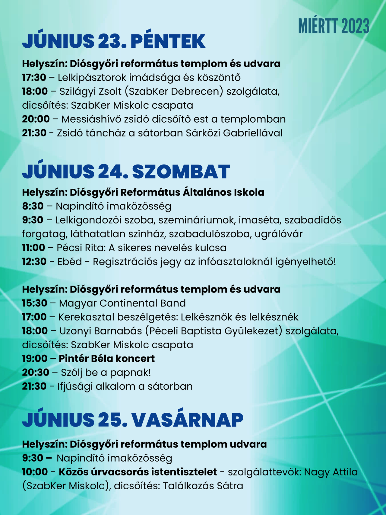 MIÉRTT Fesztivál 2023 - program