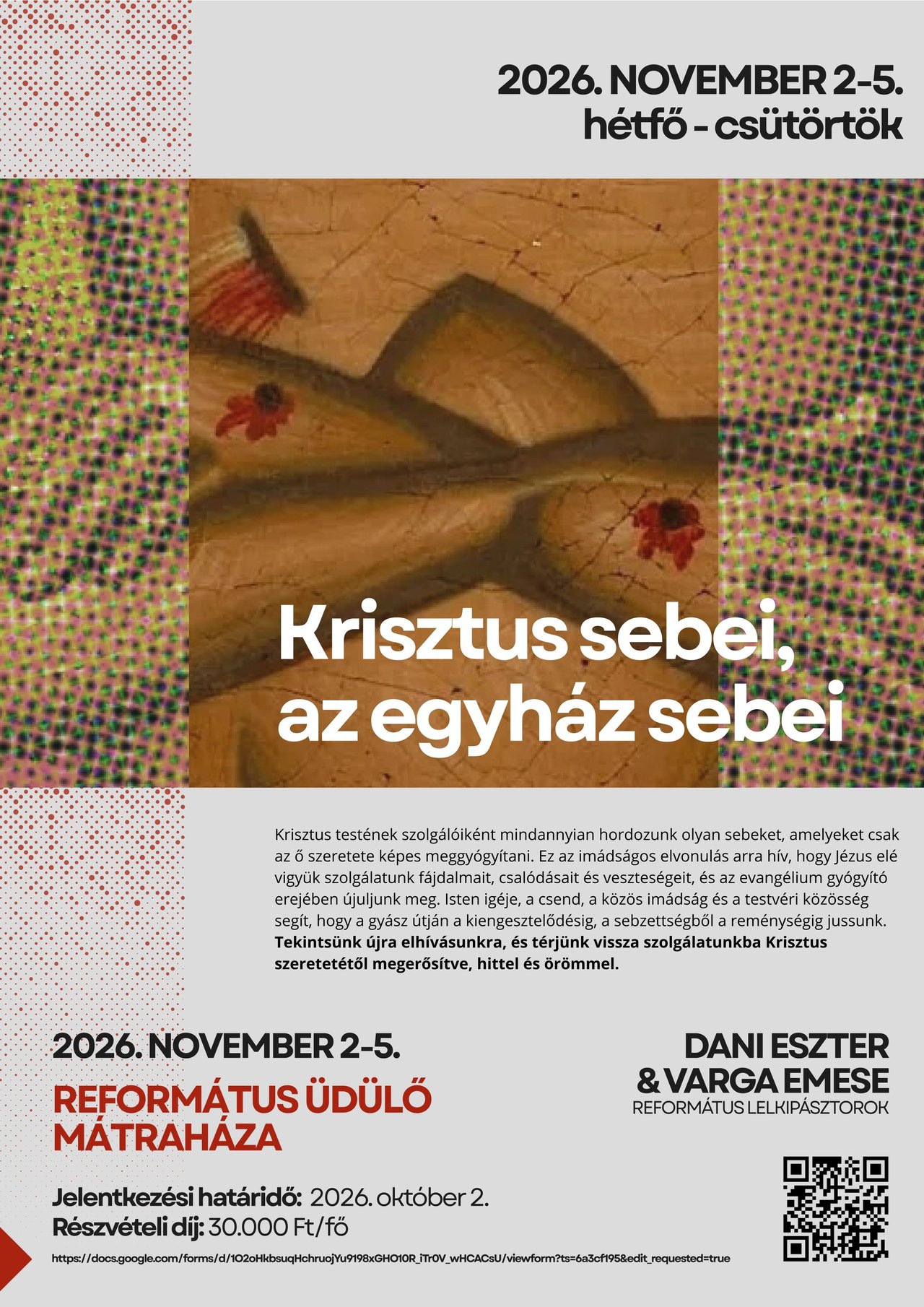 krisztus sebei elvonulás